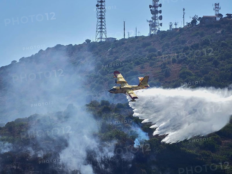 A picture of fire fighters in the sky