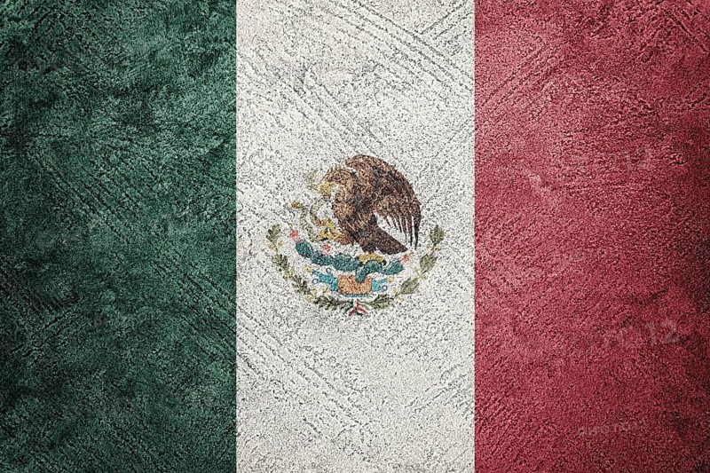 Grunge Mexico flag. Mexican
