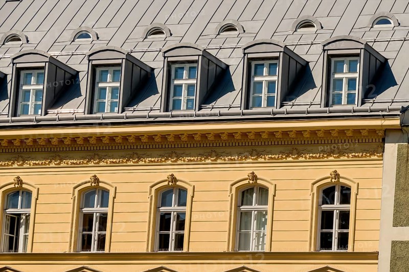 Old building with converted attic, symbol for living space, conversion, capital investment Austria