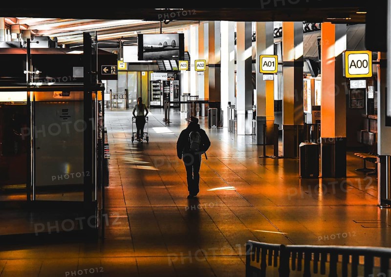 The check-in halls at the former Tegel Airport are deserted