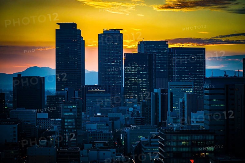 Nagoya TV Tower and sunset. Shooting Location: Aichi Prefecture, Nagoya City