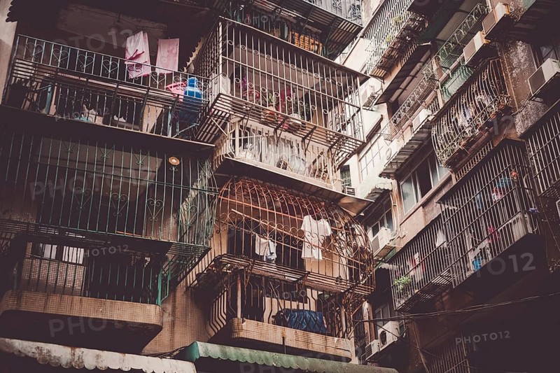 Macaos dense housing. Shooting Location: Macao Special Administration