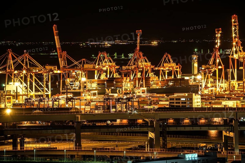 Yokohama Port of night view. Shooting Location: Yokohama-city kanagawa prefecture