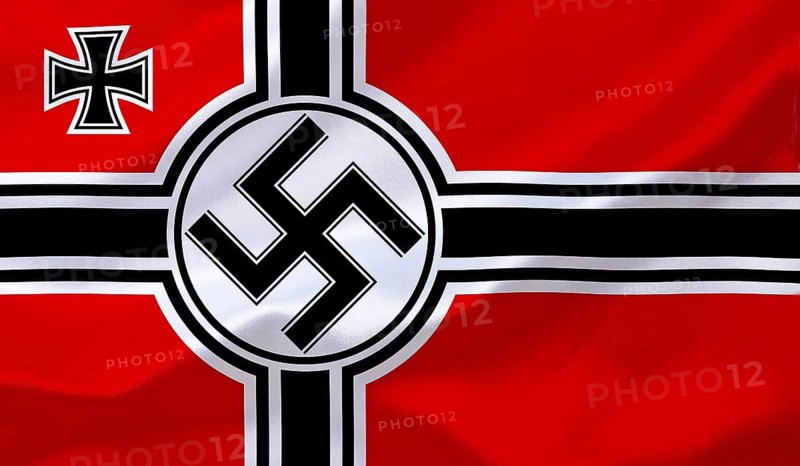 The historical flag of the German Reich, war flag from 1938, 1945, Studio