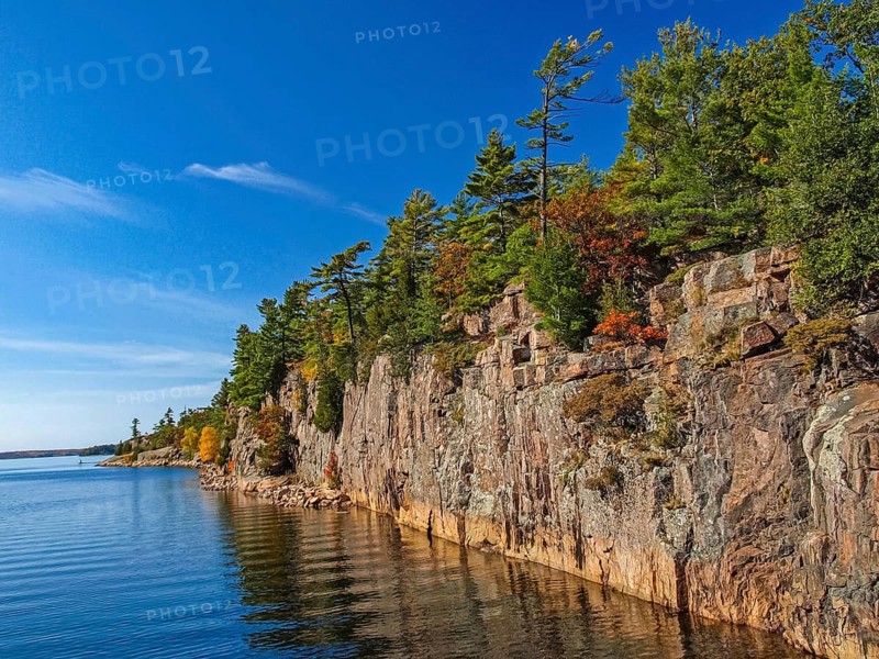 Autumn on the shore of Lake Huron, a beautiful autumn landscape