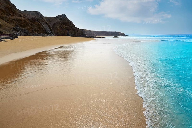Fuerteventura La Pared beach at Canary Islands Pajara of Spain