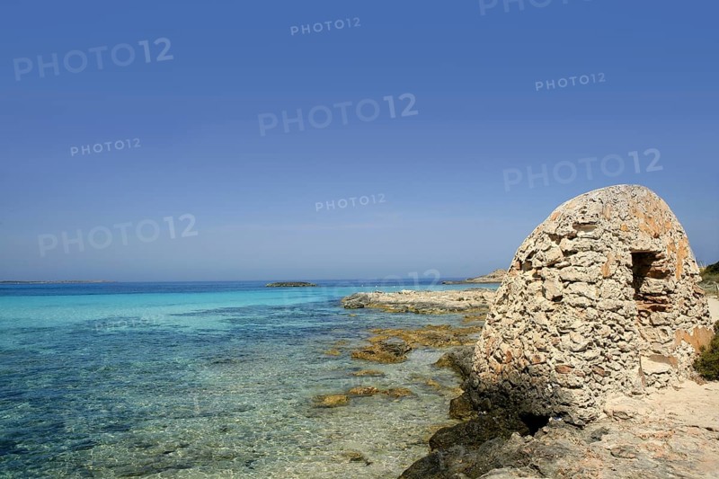 Formentera island near Ibiza in Mediterranean Spain summer