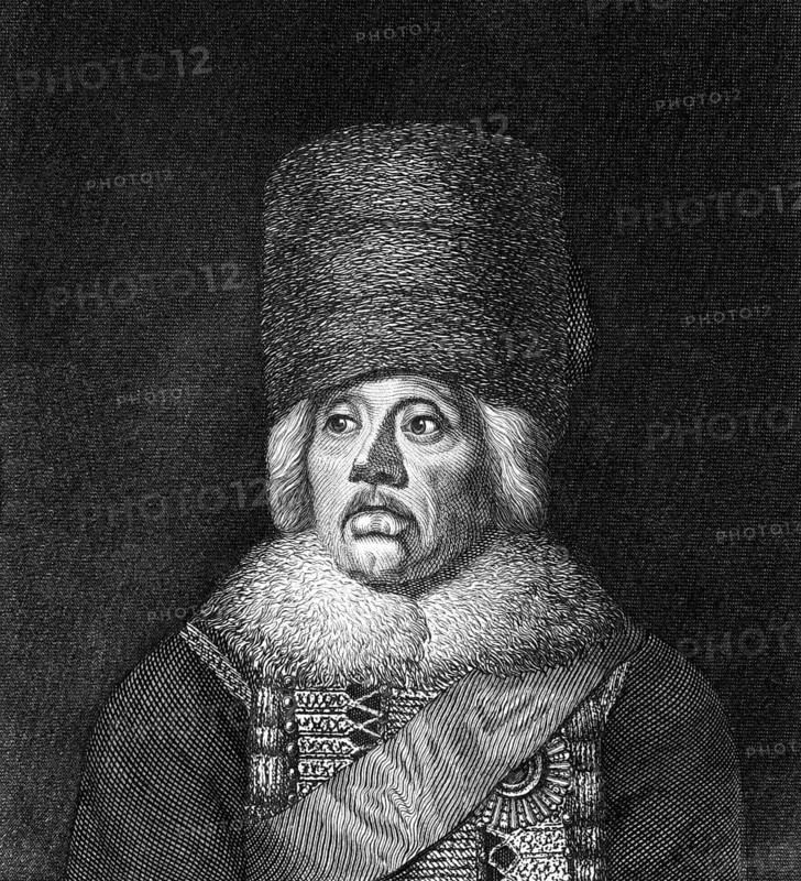 Hans Joachim von Zieten (1699-1786) on engraving from 1859. Cavalry general in the Prussian Army. Engraved by unknown artist and published in Meyers Konversations-Lexikon, Germany, 1859