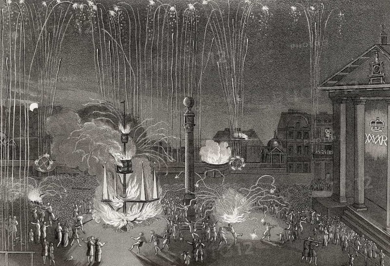 Firework in Covent Garden, London, Sept. 10 1690