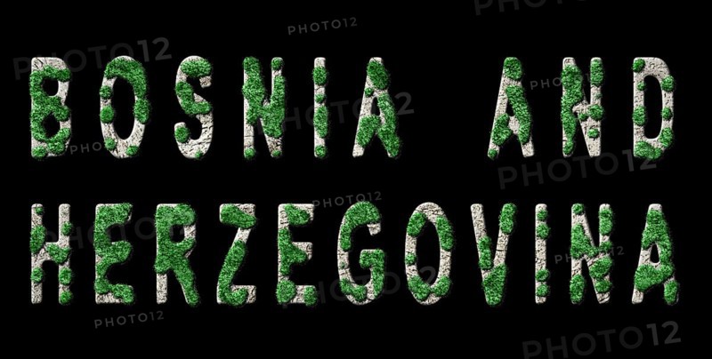Bosnia and Herzegovina Reforestation and Climate Message, Sustainable Green Typography, Green Agenda