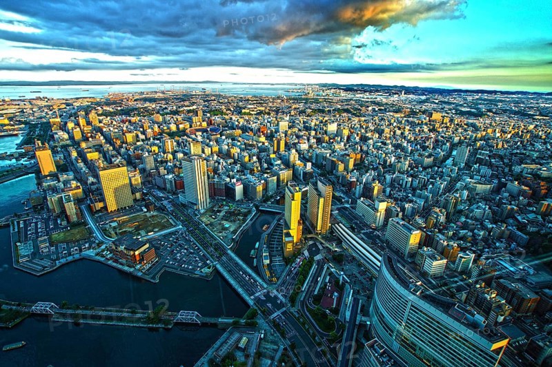 Yokohama night view. Shooting Location: Yokohama-city kanagawa prefecture