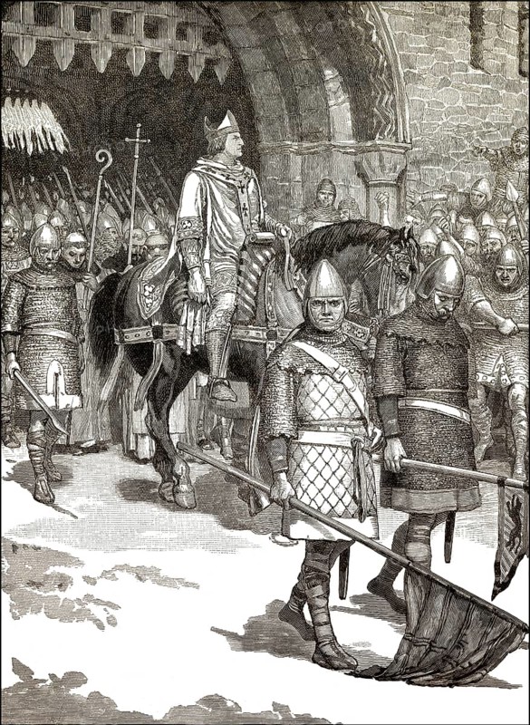 Departure of bishop Odo from Rochester, Odo I, Earl of Kent, early 1030s - 1097, Bishop of Bayeux, the half-brother of William the Conqueror