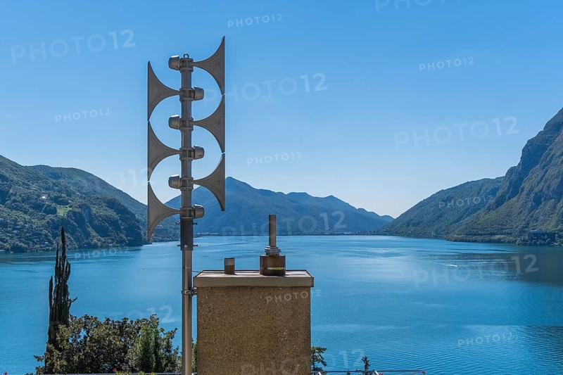 View of the city of Lugano from creative angles on a sunny day. Lugano Lake. Lugano. Switzerland. Canton Ticino.