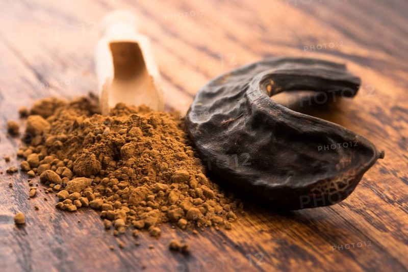 Carob pods and carob powder