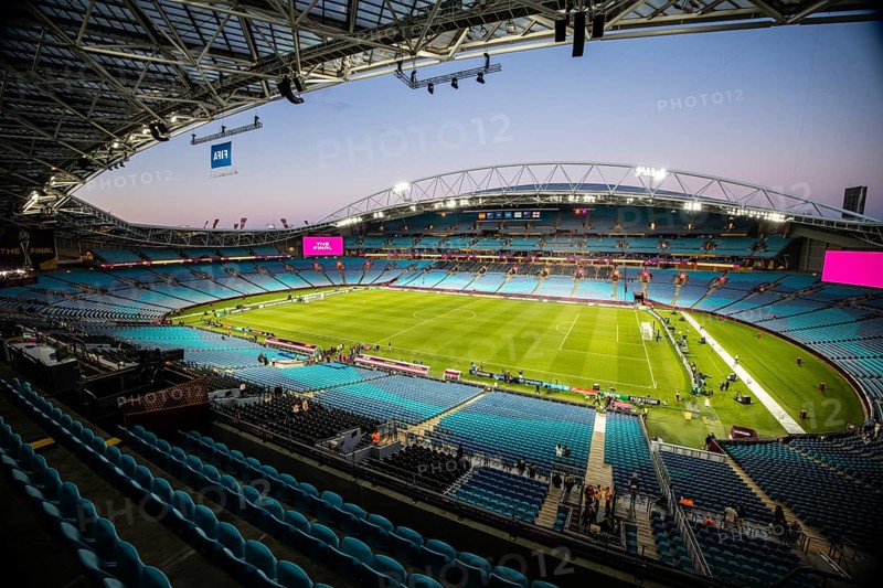 SYDNEY, AUSTRALIA, AUGUST 20: Stadium atmosphere before Spain plays England in the final of the FIFA Women's World Cup Australia New Zealand 2023 at Stadium Australia on August 20, 2023