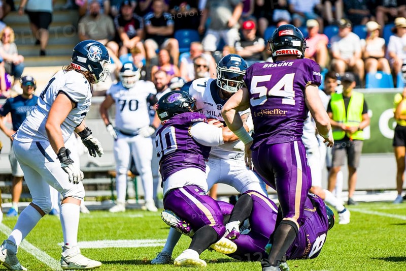 European League of Football, ELF/ Game : Milano Seamen at Frankfurt Galaxy  on 20. Aug.  2023 ,in the PSD Bank Arena , Frankfurt  ,  Germany