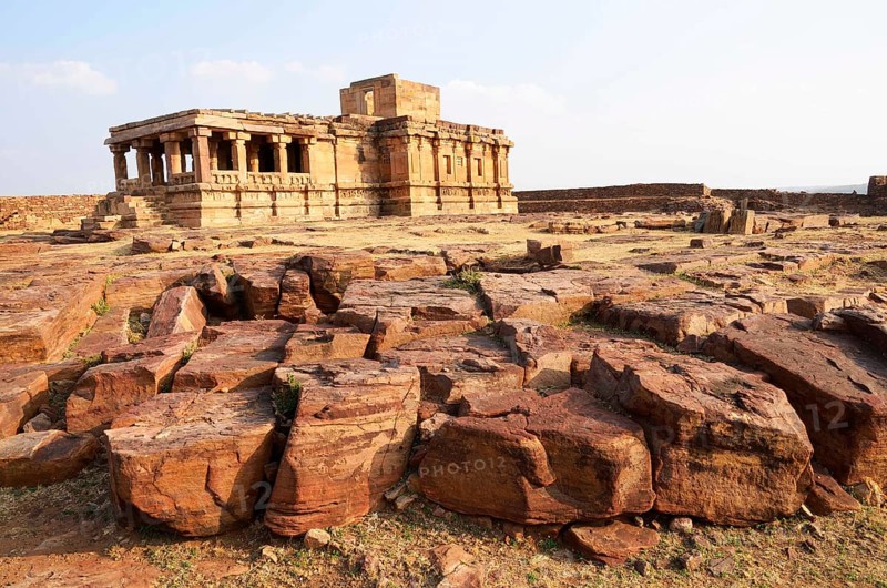 Jain temple at Aihole, Badami, Karnataka, India, Asia