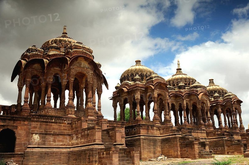 Cenotaphs of marwar rajput maharaja, Jodhpur, Rajasthan, India