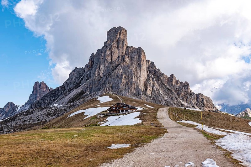 Mount Regusela on Giau Pass in the dolomites
