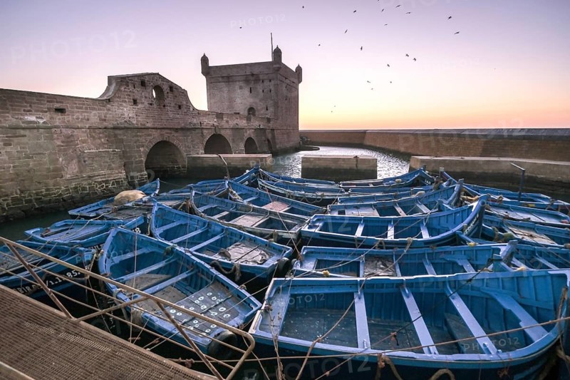Castelo Real at fishing port, old portuguese fortress, Essaouira, morocco