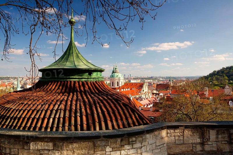 View from Garden of Paradise near Prague Castle - HDR Photo