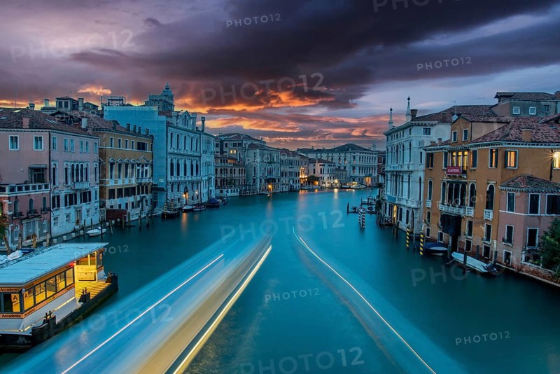 View on Canal Grande from Ponte dell' Accademia in the Early Morning, Venice, Italy