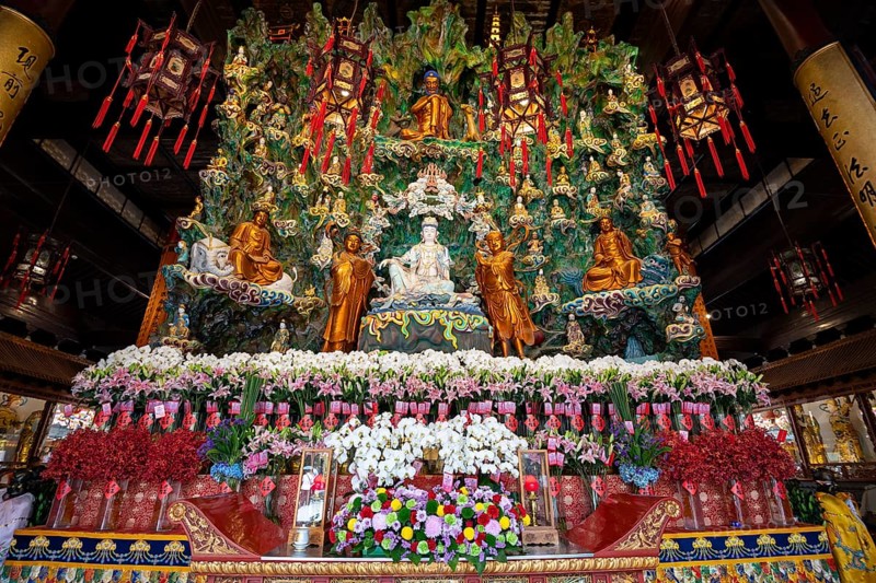 Golden Buddha, House of Prayer, Longhua Temple, Shanghai, People's Republic of China