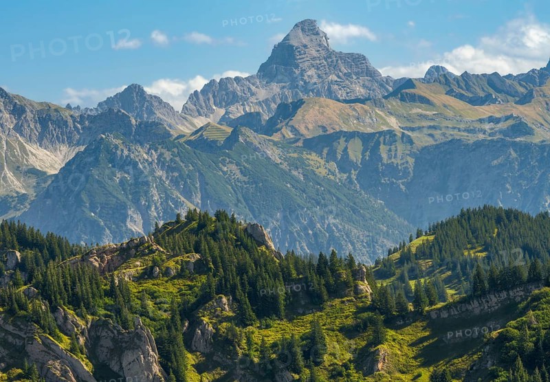 View from the Hochgrat near Oberstaufen (Bavaria, Germany)