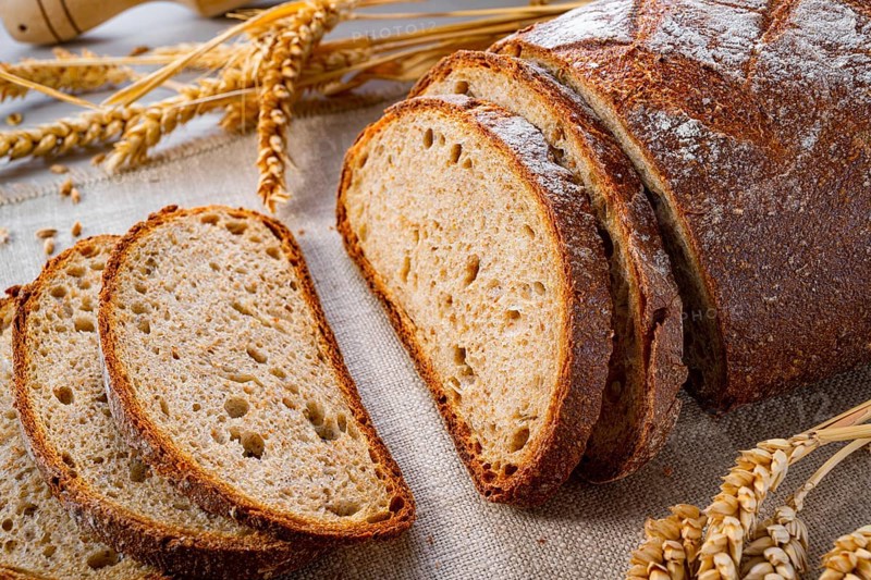 Delicious mixed rye bread, also known as grey bread