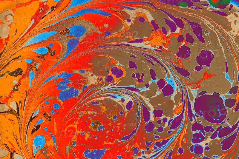 Abstract marbling floral pattern for fabric, tile design. background texture