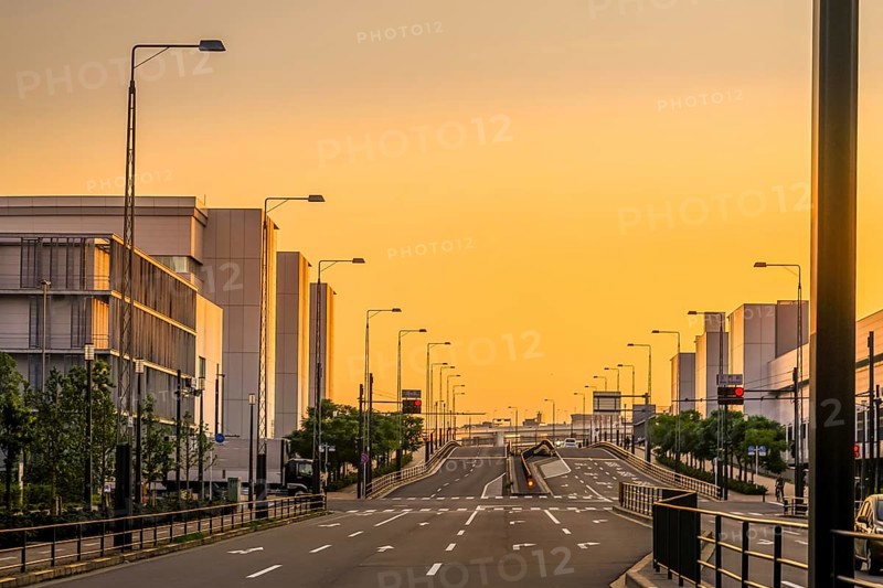 Of new Toyosu sunset image. Shooting Location: Tokyo metropolitan area