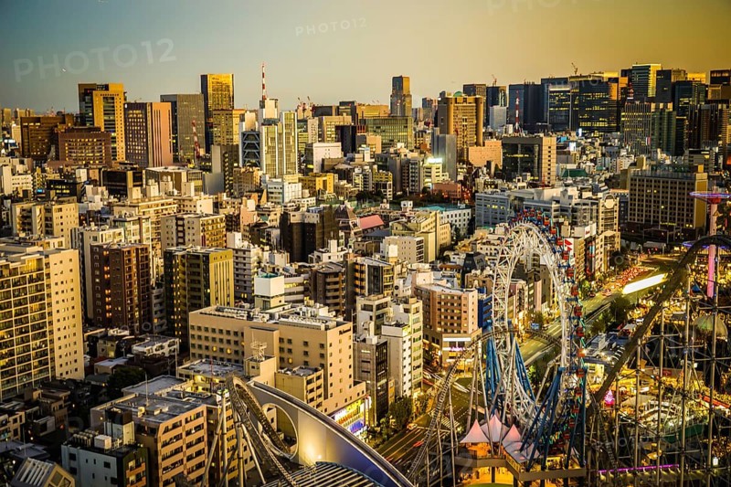Sunset from the Bunkyo Civic Center (Tokyo area). Shooting Location: Tokyo metropolitan area