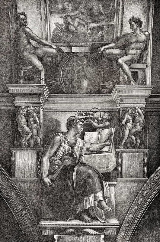 The Erythraean Sibyl, Sistine Chapel, Vatican City, Rome, Italy, 19th Century