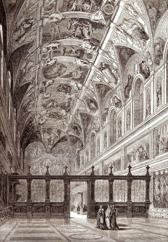 Die Sixtinische Kapelle, Apostolischer Palast, Vatikanstadt, 19.