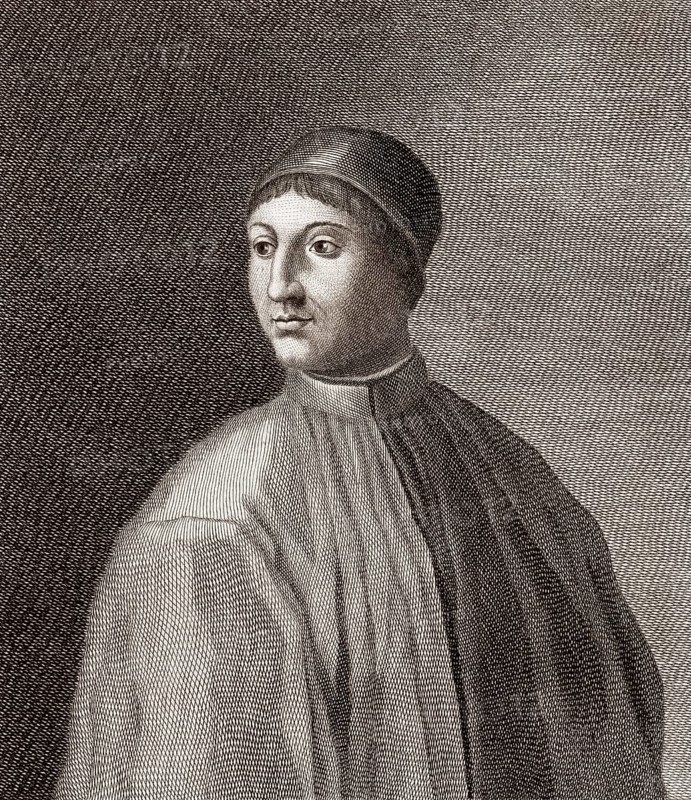 Agnolo Ambrogini, nickname Poliziano, 1454 – 1494, an Italian classical scholar and poet of the Florentine Renaissance