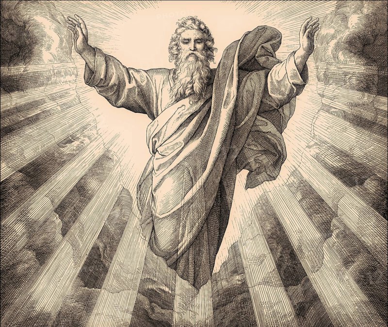 The Creation of Light, Old Testament, by Julius Schnorr von Carolsfeld, 1860