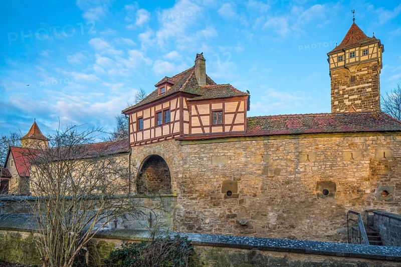 Eastern town gate Rödertor, Rothenburg ob der Tauber, district of Ansbach, Middle Franconia, Franconia, Free State of Bavaria, Germany