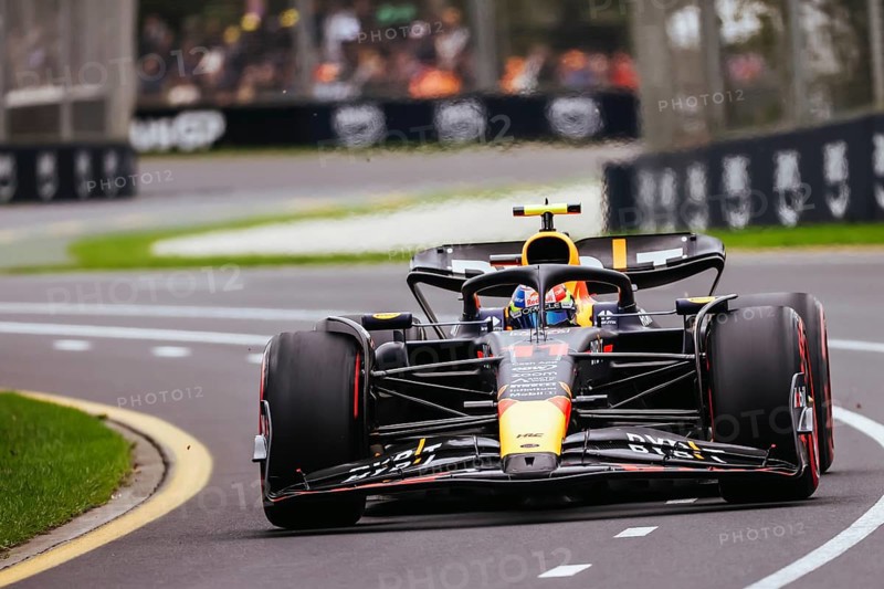 MELBOURNE, AUSTRALIA, APRIL 01: Sergio Perez of Mexico drives the Oracle Red Bull Racing RB19 in practice during the 2023 Australian Grand Prix at Albert Park on April 1, 2023 in Melbourne, Australia