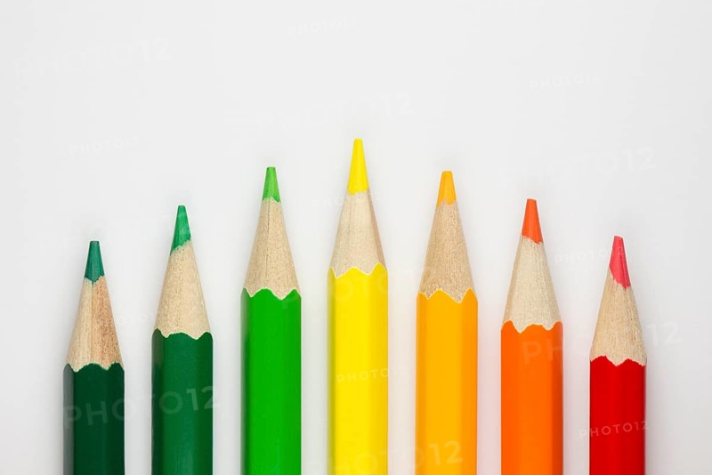 Conceptual crayons represented as successor energy label colors