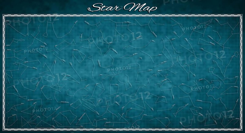 High detailed Star Map with names of constellations