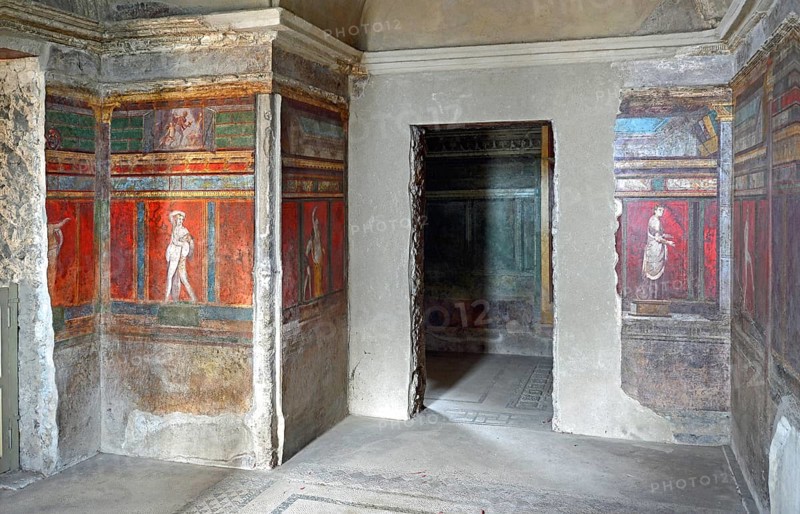 Pompeii, Interior of a villa, Painting
