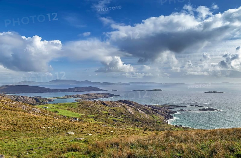 Landscape with ocean shore from Ring of Kerry, Ireland