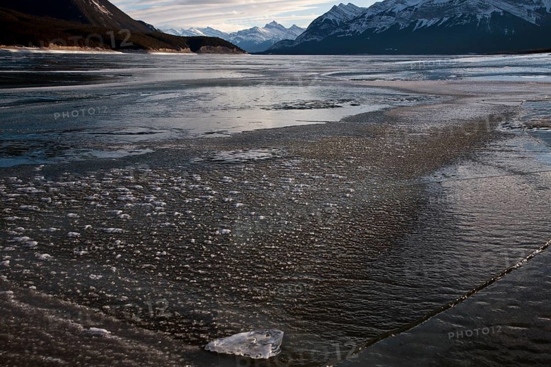 Abraham Lake Winter Ice formations bubbles design