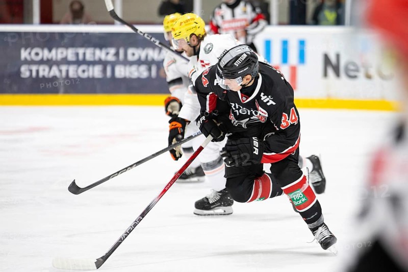Elias Lindner (Cologne Sharks, #34), PENNY DEL, Test match Cologne Sharks - Lions Frankfurt on 25.08.2024 at K2 in Cologne Germany .photo: Laura Dick