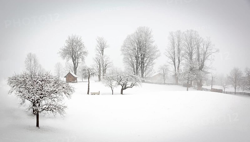 Winter landscape in the Alps, Tyrol, Wildschönau, Austria