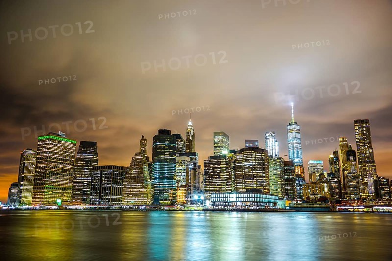 New York Manhattan night view. Shooting Location: New York, Manhattan