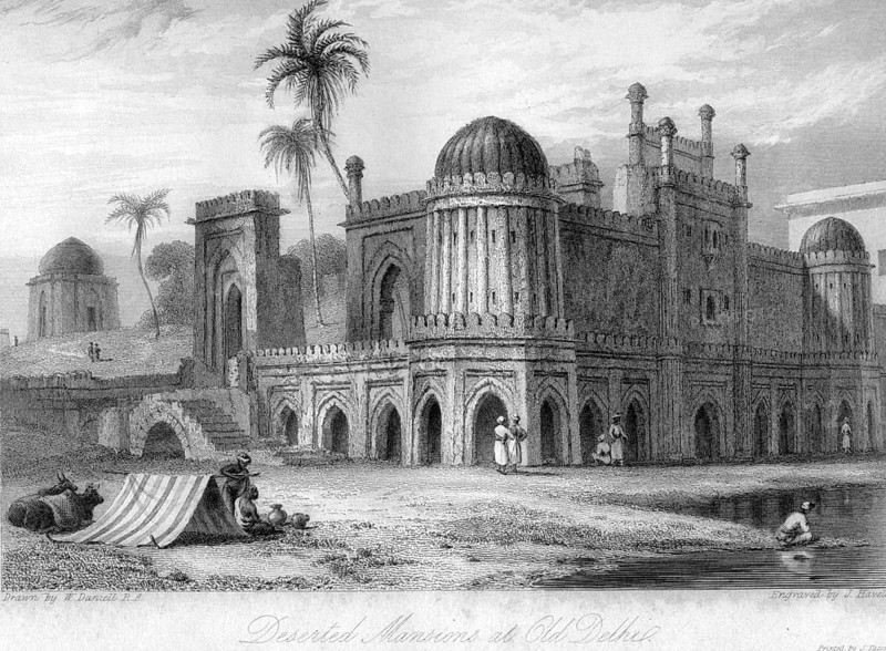 Deserted mansions at old Delhi, India