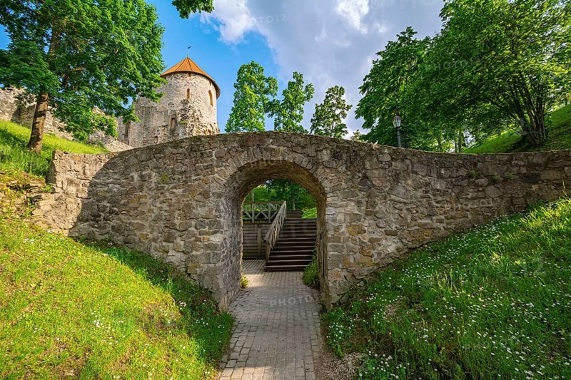 Ruins of an old castle in Cesis, Latvia Cesis, Latvia