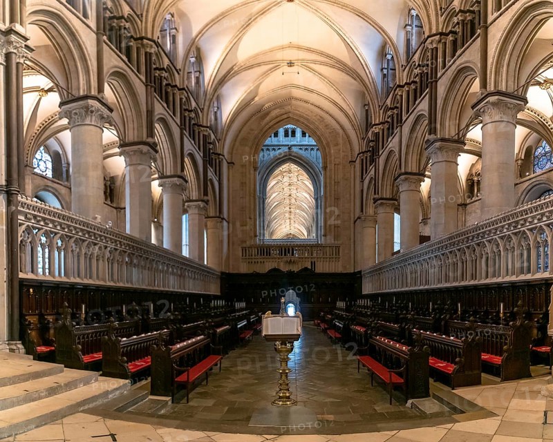Canterbury, United Kingdom, 10 September, 2022: view of the Quire inside the historic Canterbury Cathedral