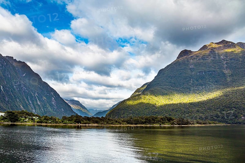 The famous fjord Milford Sound, of glacial origin. New Zealand. South Island. The magical nature of the southern hemisphere